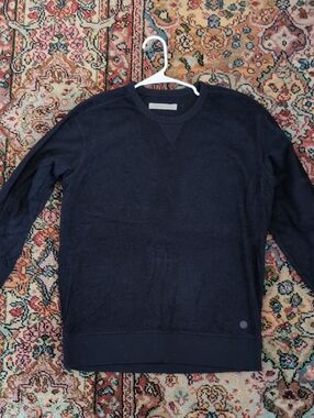 Outerknown Navy Hightide Crewneck Sweatshirt